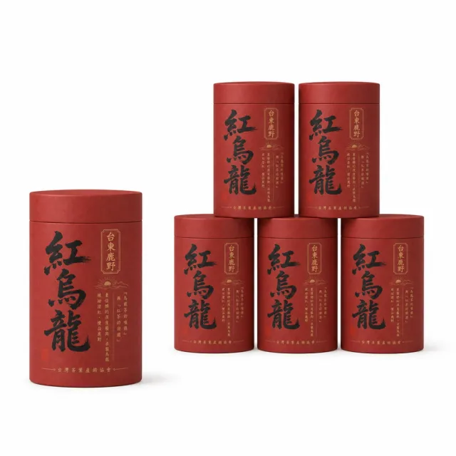 【台灣茶葉產銷協會】台東鹿野紅烏龍 6入組|罐裝4兩