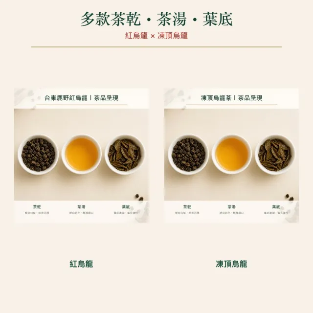 【台灣茶葉產銷協會】紅烏龍＋凍頂烏龍茶 雙茶2入組｜罐裝4兩(1+1)