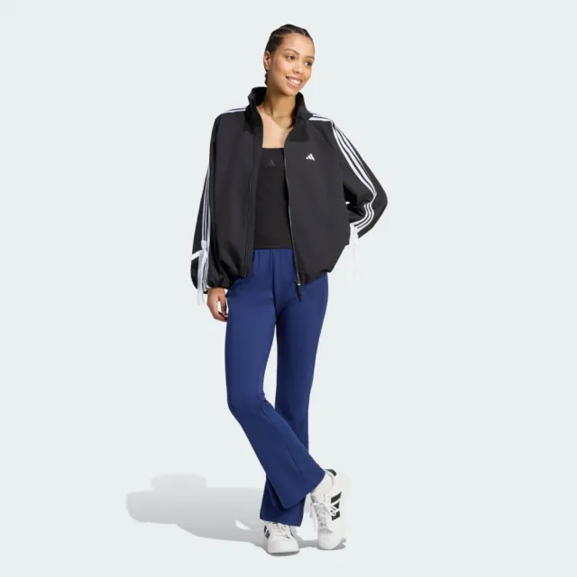 【adidas 愛迪達】Dance Wb 1 女 立領外套 運動外套 休閒穿搭 蝴蝶結 黑(LD2935)