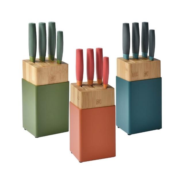 【ZWILLING 德國雙人】Now S五件式彩色刀具/刀座組-顏色任選/新舊包裝隨機出貨(德國雙人牌集團官方直營)