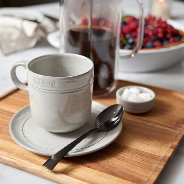 【STAUB】陶瓷馬克杯-松露白/300ml(德國雙人牌集團官方直營)