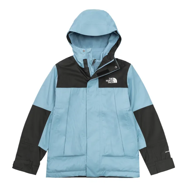 【The North Face】北面兒童綠色DRYVENT防水抓絨內裡三合一外套｜8DXU0ES