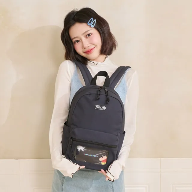 【OUTDOOR】Crayon Shinchan蠟筆小新玩趣後背包-黑色 ODCS24R01BK