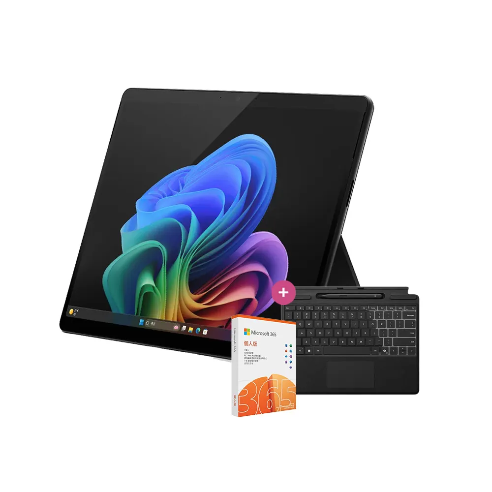 【Microsoft 微軟】鍵盤蓋+365個人組★Surface Pro-13吋觸控AI筆電(第11版/X Plus/16G/512G/W11)