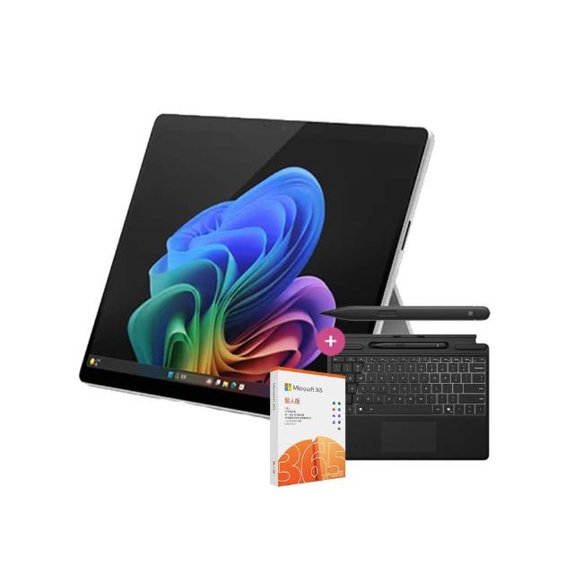 【Microsoft 微軟】鍵盤蓋+筆+365個人組★Surface Pro-13吋觸控AI筆電-白金(第11版/X Plus/16G/256G/W11)