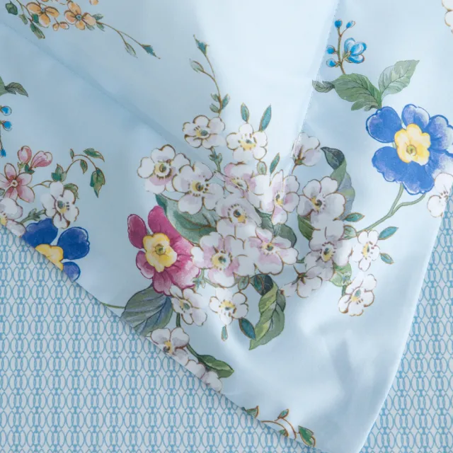【WEDGWOOD】天絲純棉印花 雙人薄被套加大床包四件組 (加大任選｜60支300織)