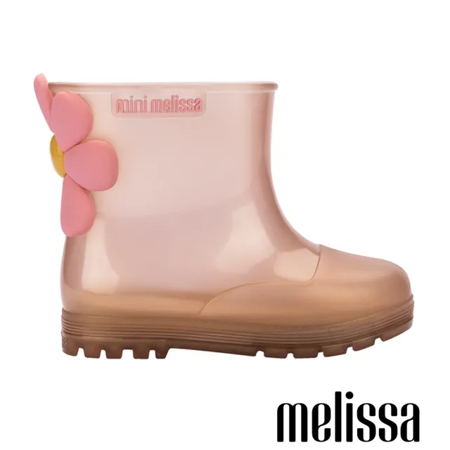 【Melissa】立體小花素面靴子-幼童(咖啡色)