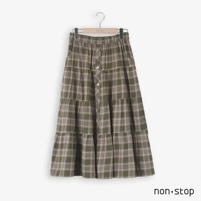 【non-stop】格紋層次蛋糕長裙-2色