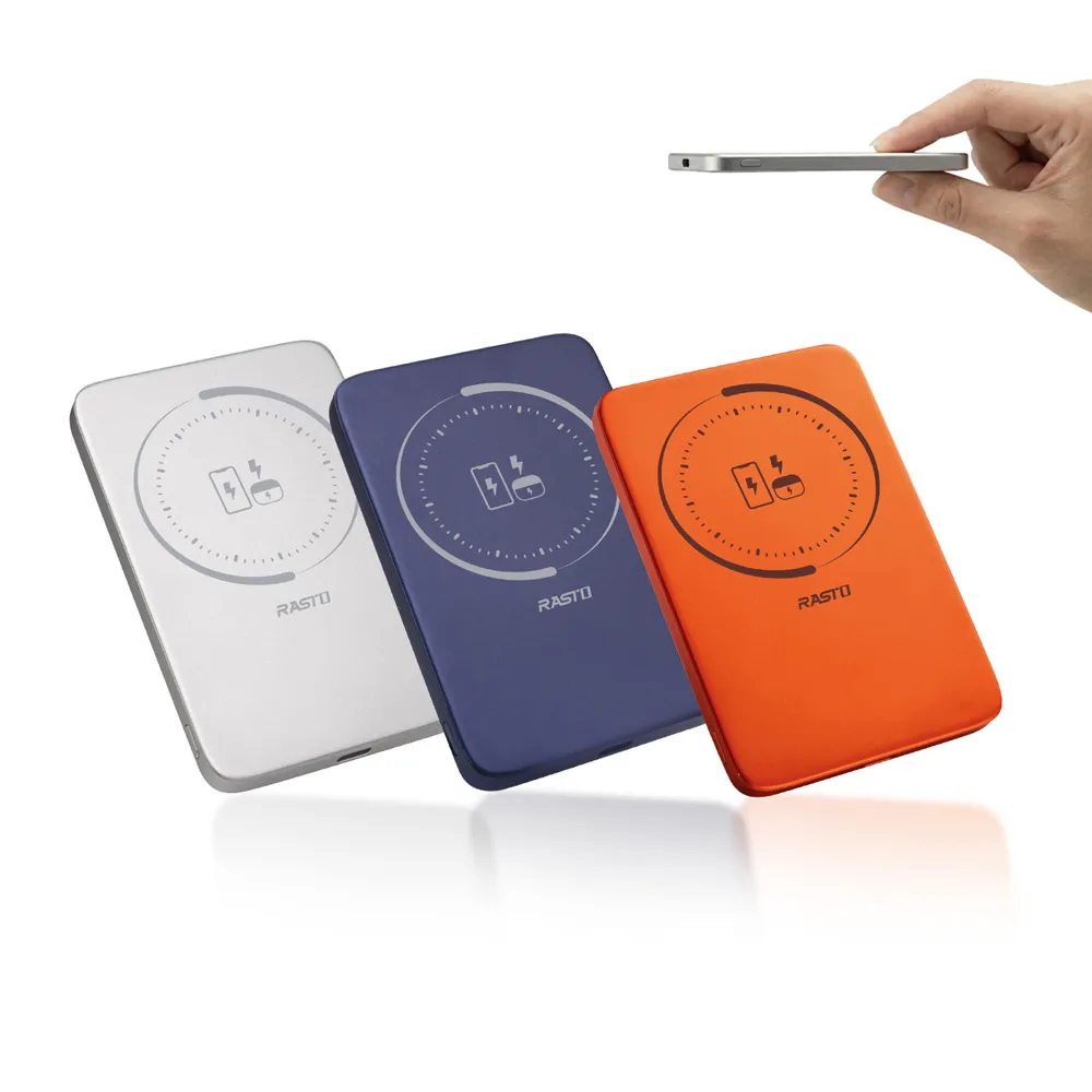 【RASTO】R-IPA078 零重感輕薄0.69cm磁吸固態行動電源(5000mAh/本體標示19.5Wh可帶上飛機)