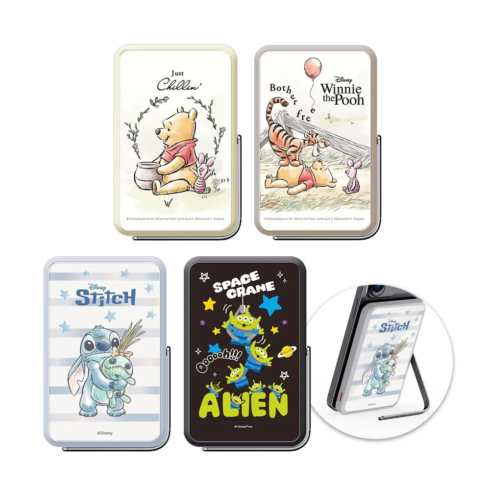 【Disney 迪士尼】支架磁吸無線行動電源 5000mAh(Magsafe/P-169)