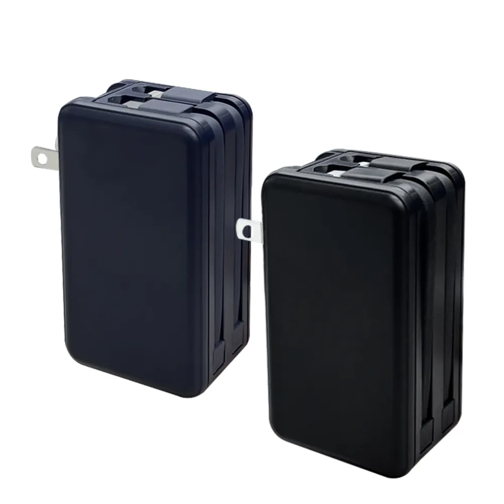 【VOORCA】VO-D01 5000mAh AC摺疊插頭 PD22.5W三合一雙向快充行動電源 充電器(自帶Type-C/Lightning線)