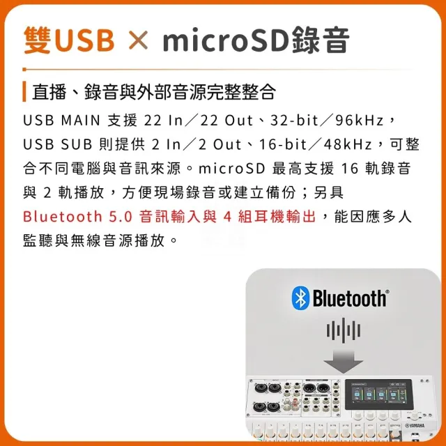 【Yamaha 山葉音樂】MGX16 22聲道數位混音控台 附贈軟體／為音樂而進化（樂器 錄音 直播 演出 Cubase）