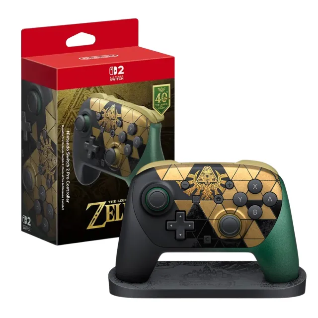 【Nintendo 任天堂】NS2 Switch2 薩爾達傳說40週年紀念版 Pro 控制器 手把(台灣公司貨)