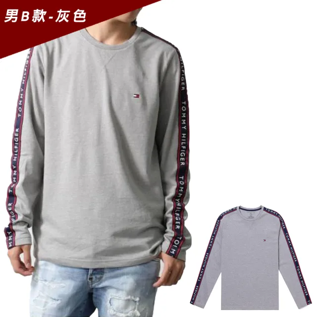 【TOMMY HILFIGER】TOMMY 經典刺繡Logo滾邊大學T恤 上衣-多色選(可搭情侶款/平輸品)
