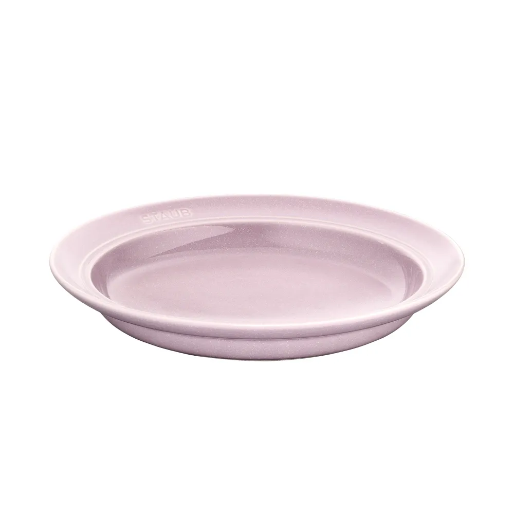 【STAUB】圓形陶瓷盤餐盤湯盤24cm-日暮粉(德國雙人牌集團官方直營)