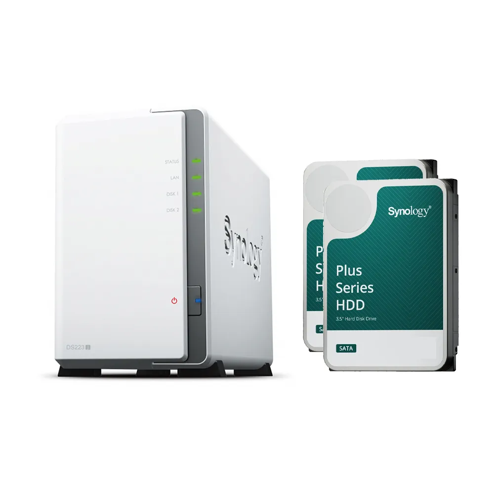 【Synology 群暉科技】搭 6TB x2 ★ DS223j 2Bay NAS 網路儲存伺服器(HAT3300)