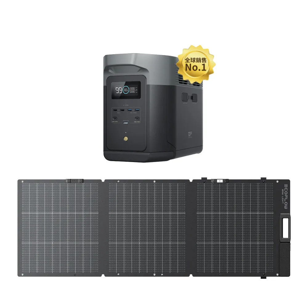 【ECOFLOW】DELTA 2 1800W + 160W 便攜太陽能板(戶外電源 防颱必備 停電神器)