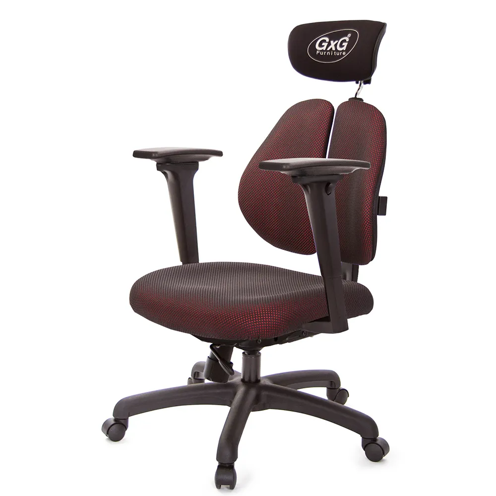 【GXG】雙軸枕 雙背工學椅 3D升降扶手(TW-2606 EA9)