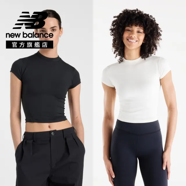 【NEW BALANCE】NB 吸濕排汗短袖上衣_女性_米白/黑色_WT51126AGA_WT51126BK(美版 版型偏大)