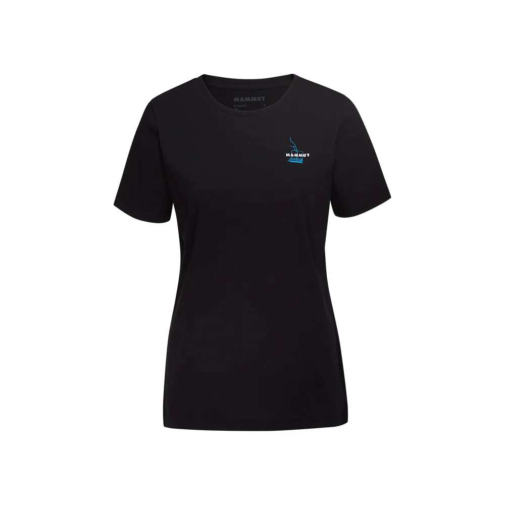 【Mammut 長毛象官方直營】Mammut Core T-Shirt Snow W 機能有機棉舒適短袖上衣 女款 黑色 #1017-04085
