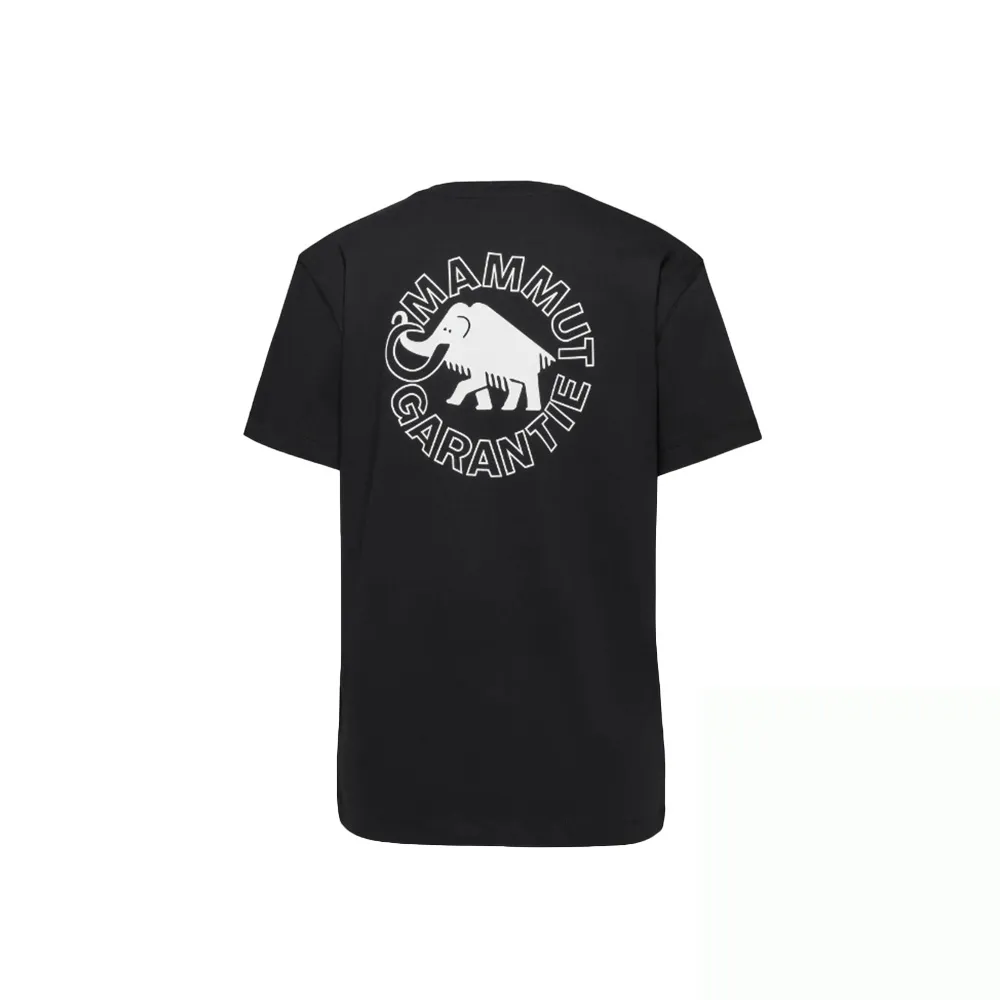 【Mammut 長毛象官方直營】Mammut Base Guarantee 1974 有機棉休閒短袖T恤 女款 黑色 #1017-07210