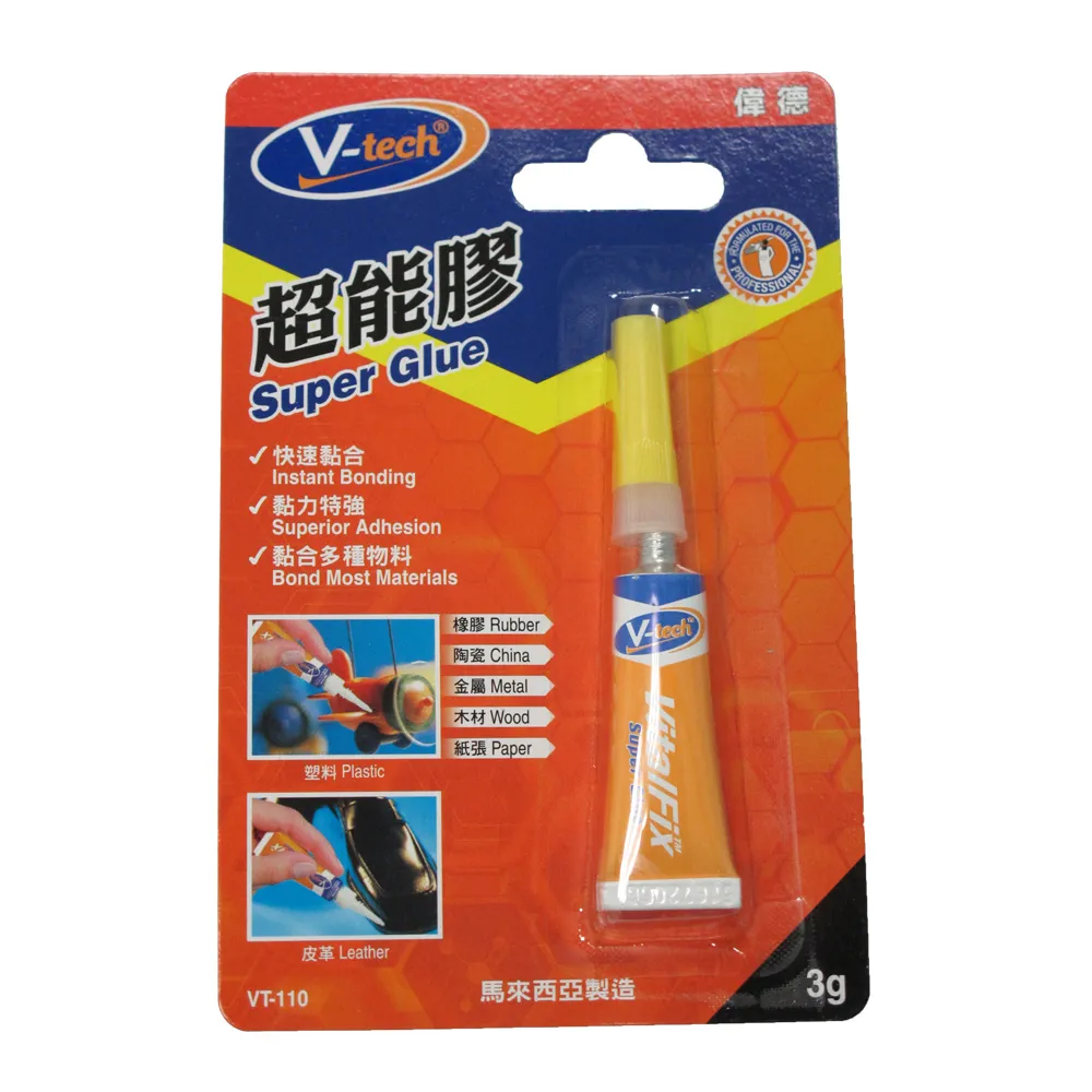 【Homemake】V-tech 超能膠 3gm_VT-110A(黏著劑/萬能膠/強力膠/防水)