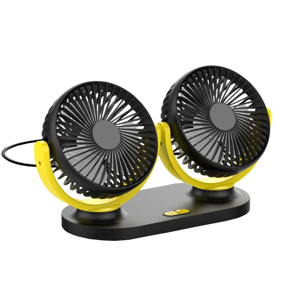 【idea auto】USB DC雙頭強力涼風扇(車用風扇 氣車風扇 雙頭風扇 日本汽車精品品牌)