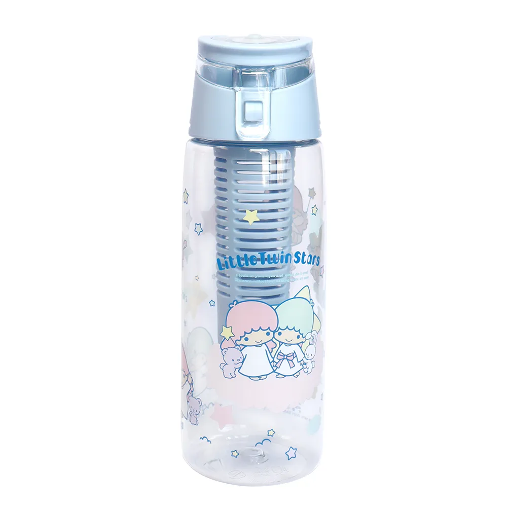 【SANRIO 三麗鷗】Little Twin Stars雙子星TRITAN 沁漾隨身水瓶 KS-7185TS(750ml 活動式濾芯 SGS檢測認證)