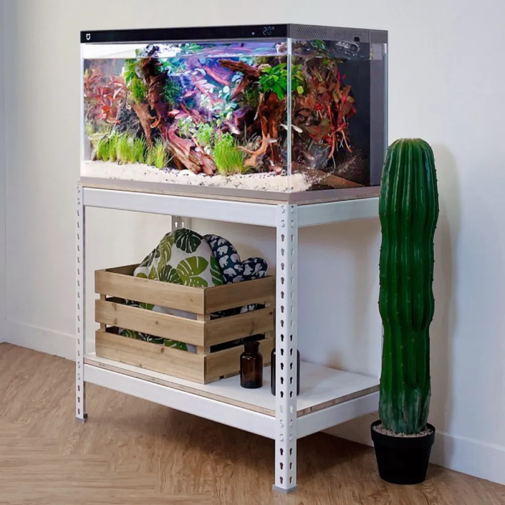 【空間特工】兩層魚缸架75x45x75cm 免螺絲角鋼(附層板 附腳套 昆蟲箱架 觀察箱架)