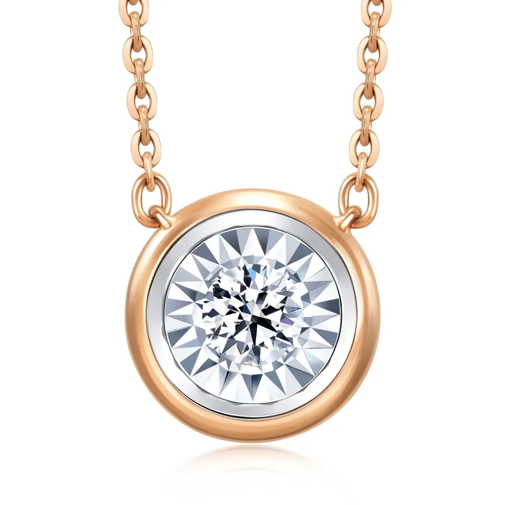 【點睛品】Daily Luxe 10分 炫幻星光 18K金鑽石項鍊