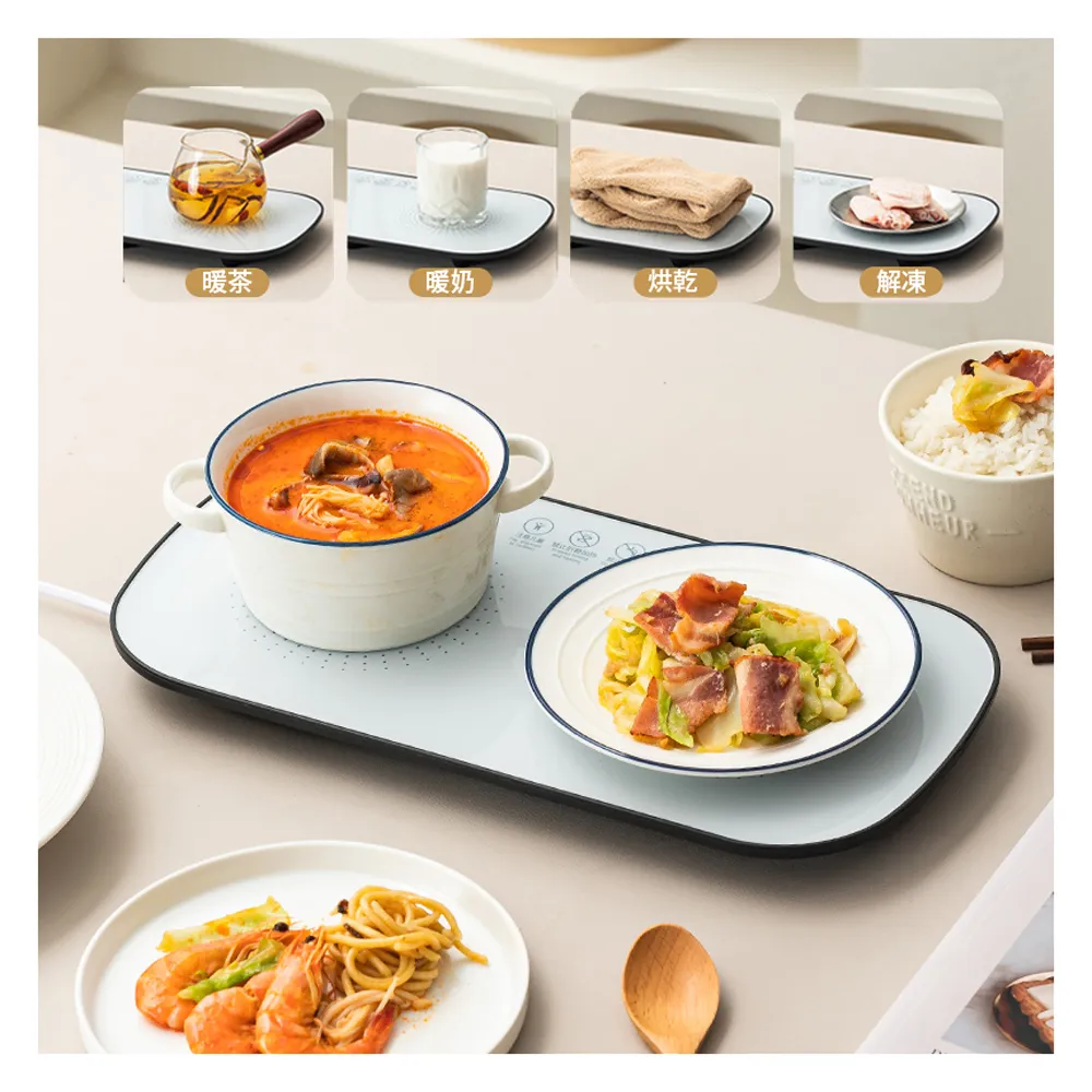【ANTIAN】智能恆溫小型暖菜板 家用多功能熱菜墊 餐桌飯菜保溫墊 暖杯墊 熱菜板