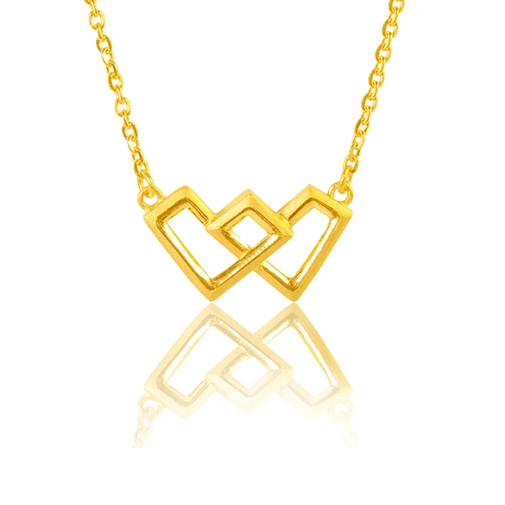 【今生金飾】心心相映項鍊(黃金項鍊)