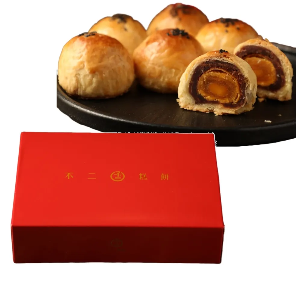 【不二糕餅】蛋黃酥x1盒(6入/盒-附提袋)_伴手禮盒_台中不二