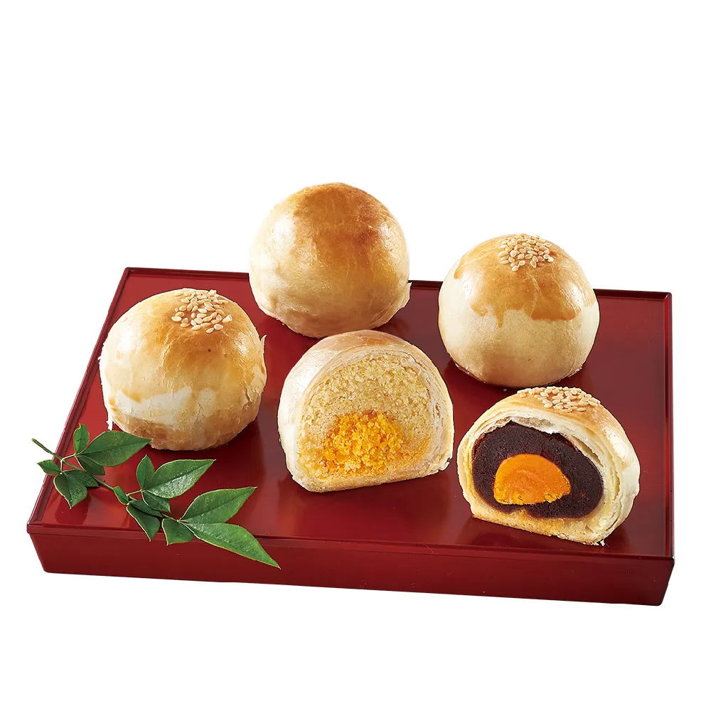 【台中犁記】綜合蛋黃酥9入禮盒(紅豆＋芋頭)-6盒_中秋 送禮禮盒