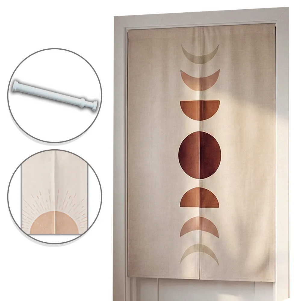【Dido home】莫蘭迪色 棉麻門簾 80x120cm-附伸縮桿(HM177)