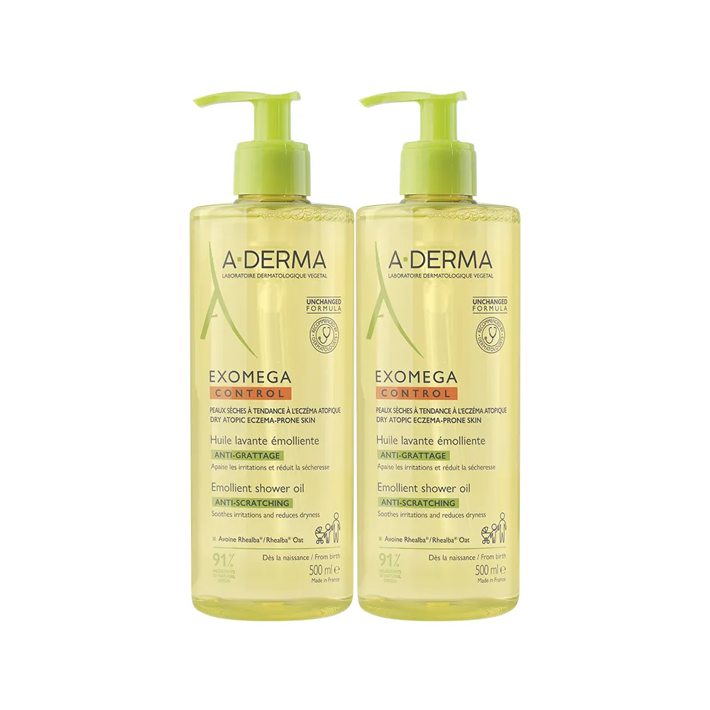 【A-DERMA 艾芙美】官方直營益護佳沐浴露500ml 2入組(舒緩乾癢/泡泡露/嬰幼適用)