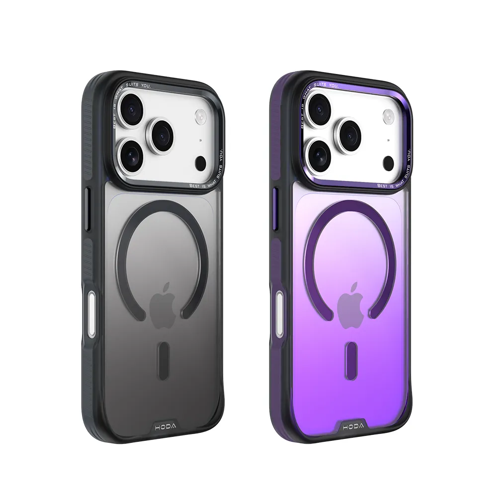 【HODA】iPhone 17/16 Plus/Pro/Pro Max MagSafe 彩石軍規防摔保護殼