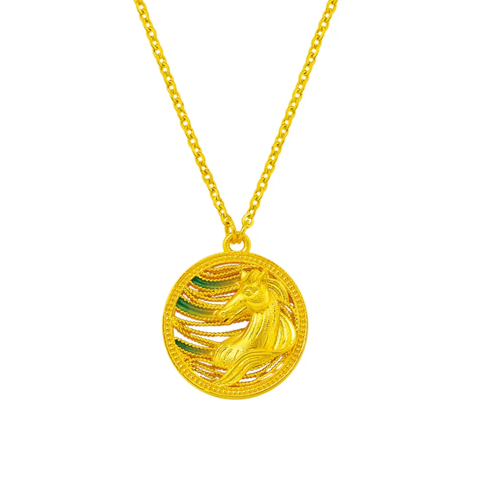 【Just Gold 鎮金店】翠華金駒 黃金項鍊
