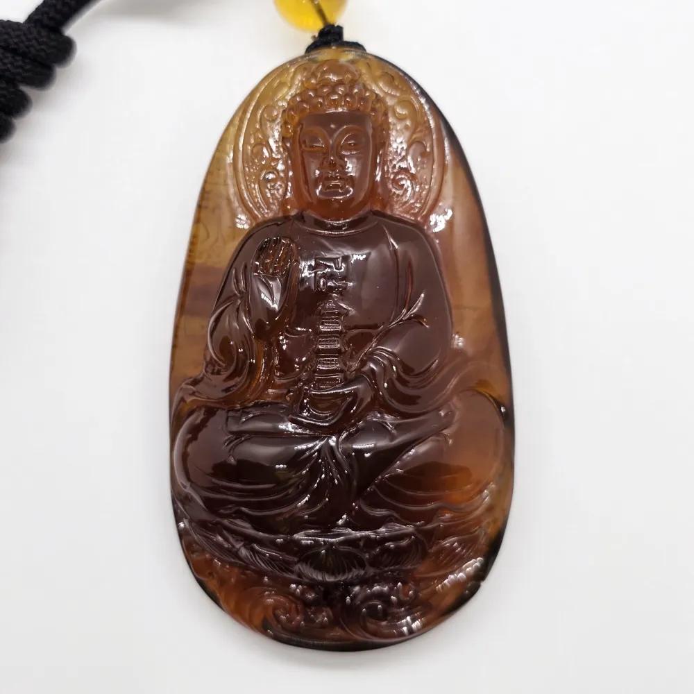 緬甸琥珀蜜蠟(棕紅觀音吊墜)