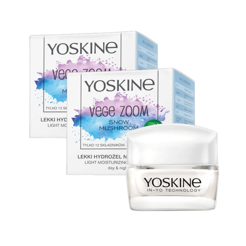 【YOSKINE】純素輕質雪耳萃取日夜霜50ml 買一送一 銀耳萃取 玻尿酸 全天候保濕 快速吸收 官方正貨(乳霜)