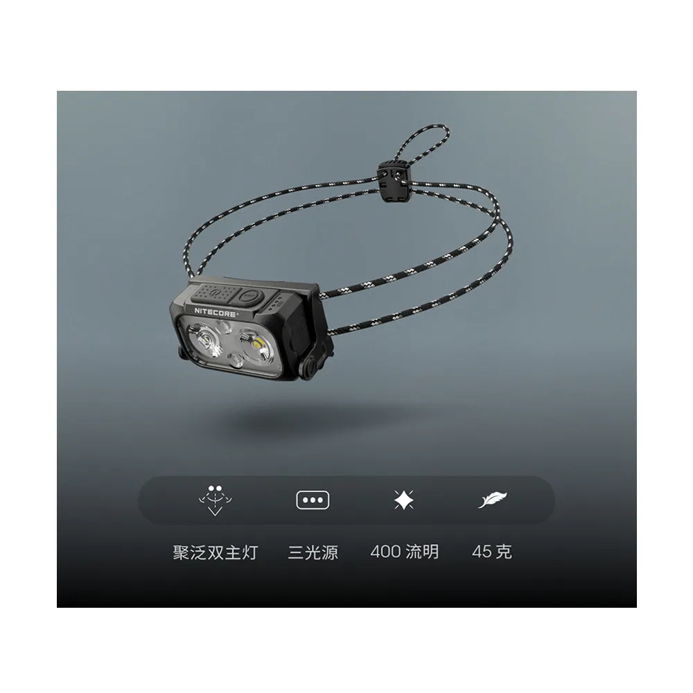 【NITECORE】電筒王 NU25 MCT UL(400流明 三光源 極輕量化頭燈 彈力帶 NU25全新升級 45克 百岳頭燈)