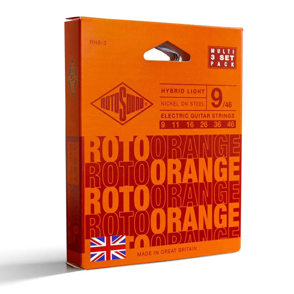 【ROTOSOUND】電吉他弦 09-46｜RH9｜鍍鎳電吉他弦｜三入組｜英國製造
