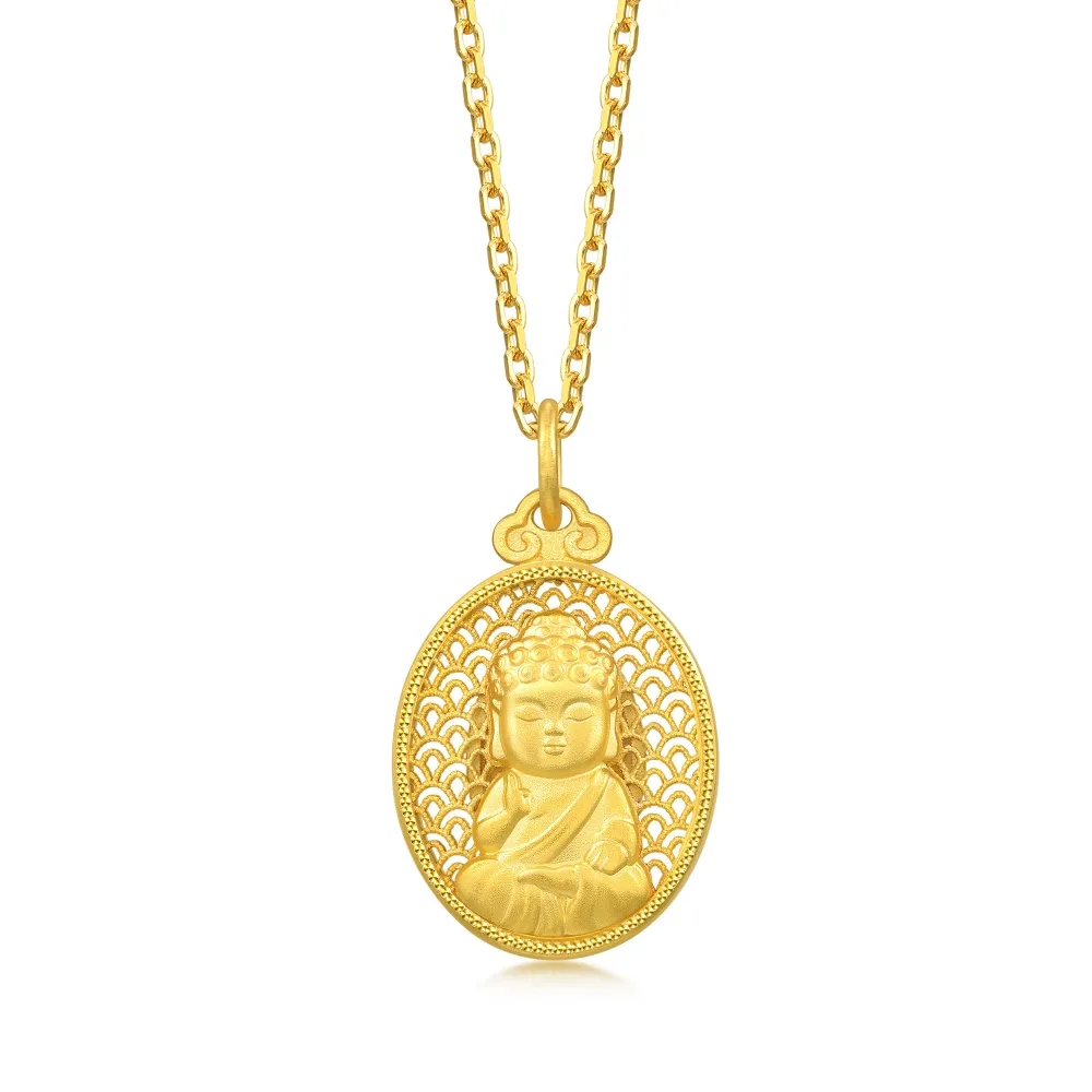 【點睛品】福氣寶寶佛 黃金吊墜_計價黃金