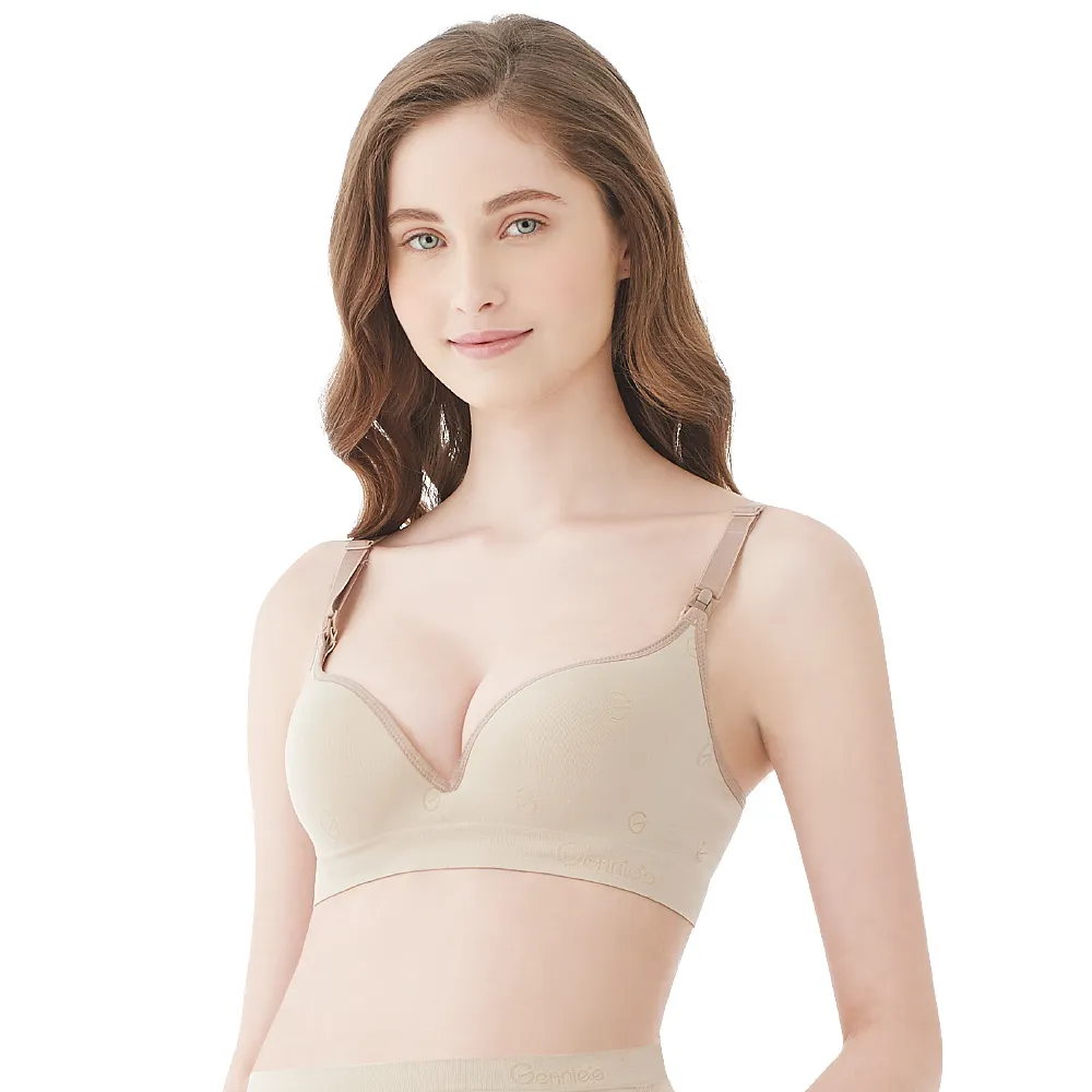【Gennies 奇妮】哺乳內衣 一體成型舒適軟鋼圈內衣(膚 特惠)