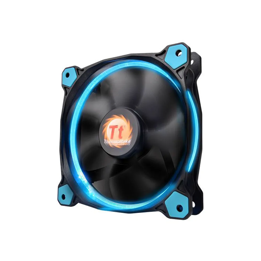 【Thermaltake曜越】Riing 14公分LED高風壓水冷排風扇(藍光CL-F039-PL14BU-A)