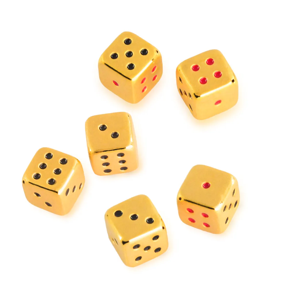 【福西珠寶】黃金擺件 彩色小骰子黃金擺件 仿真立體迷你骰子造型 可愛收藏擺件 (金重0.29錢正負0.03錢)