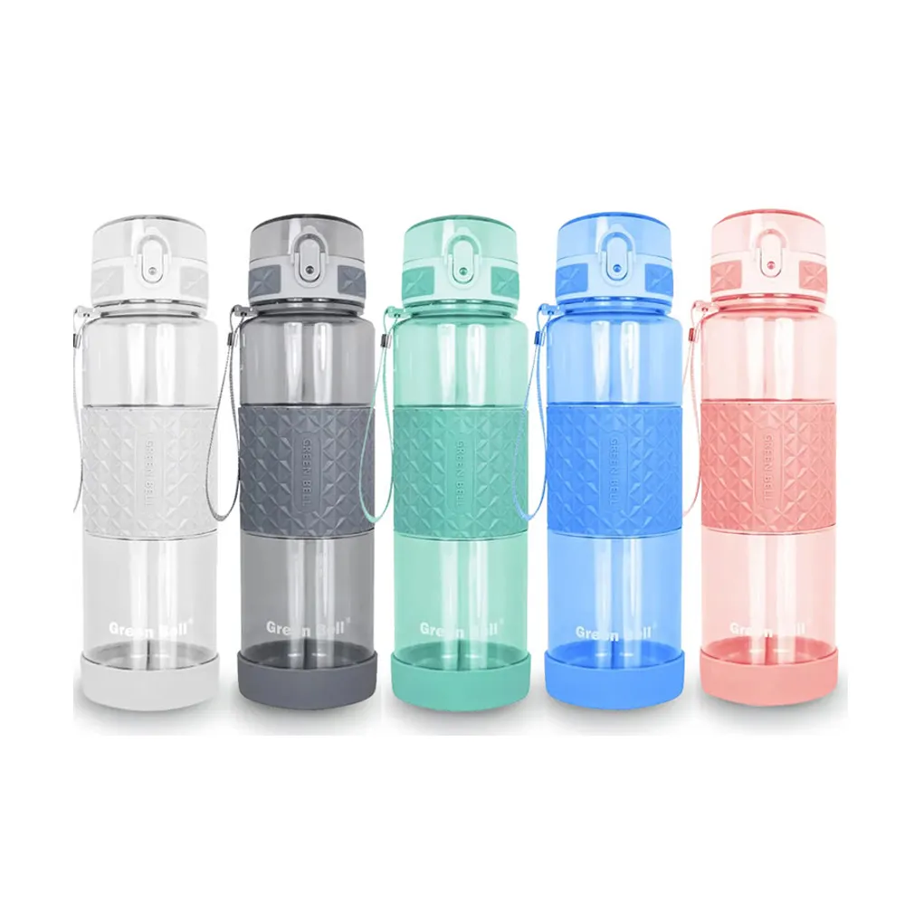 【GREEN BELL 綠貝】Tritan果漾彈蓋水壺1000ml-顏色任選(大容量 運動 耐高溫 防漏 止滑 寬口 輕量 SGS)
