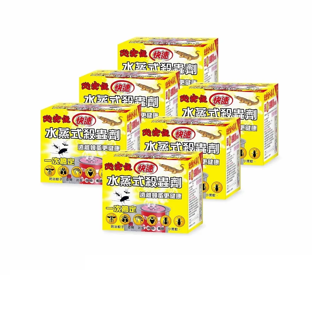【必安住】水蒸式殺蟲劑20g-6入(適用6-8坪 除蟲首選!)