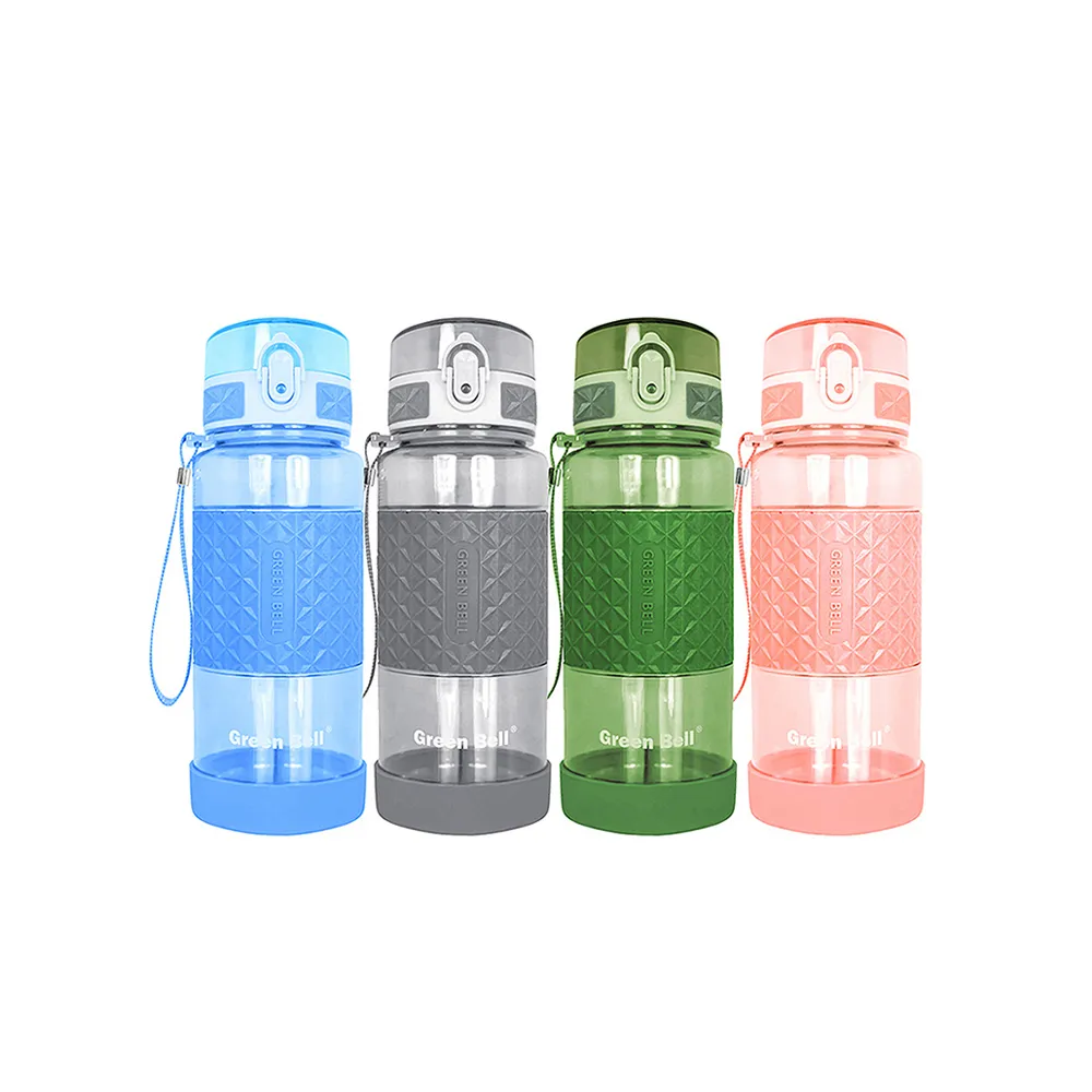 【GREEN BELL 綠貝】果漾彈蓋水壺500ml2入組(運動 提手 耐高溫 防漏 止滑 寬口 輕量 SGS)