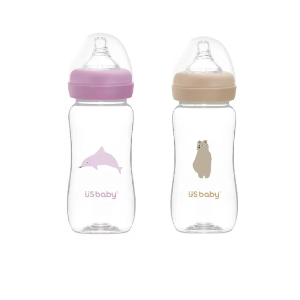 【US BABY 優生】真母感TRITAN奶瓶寬口徑L-300ml(TRITAN奶瓶 奶瓶 嬰兒奶瓶)